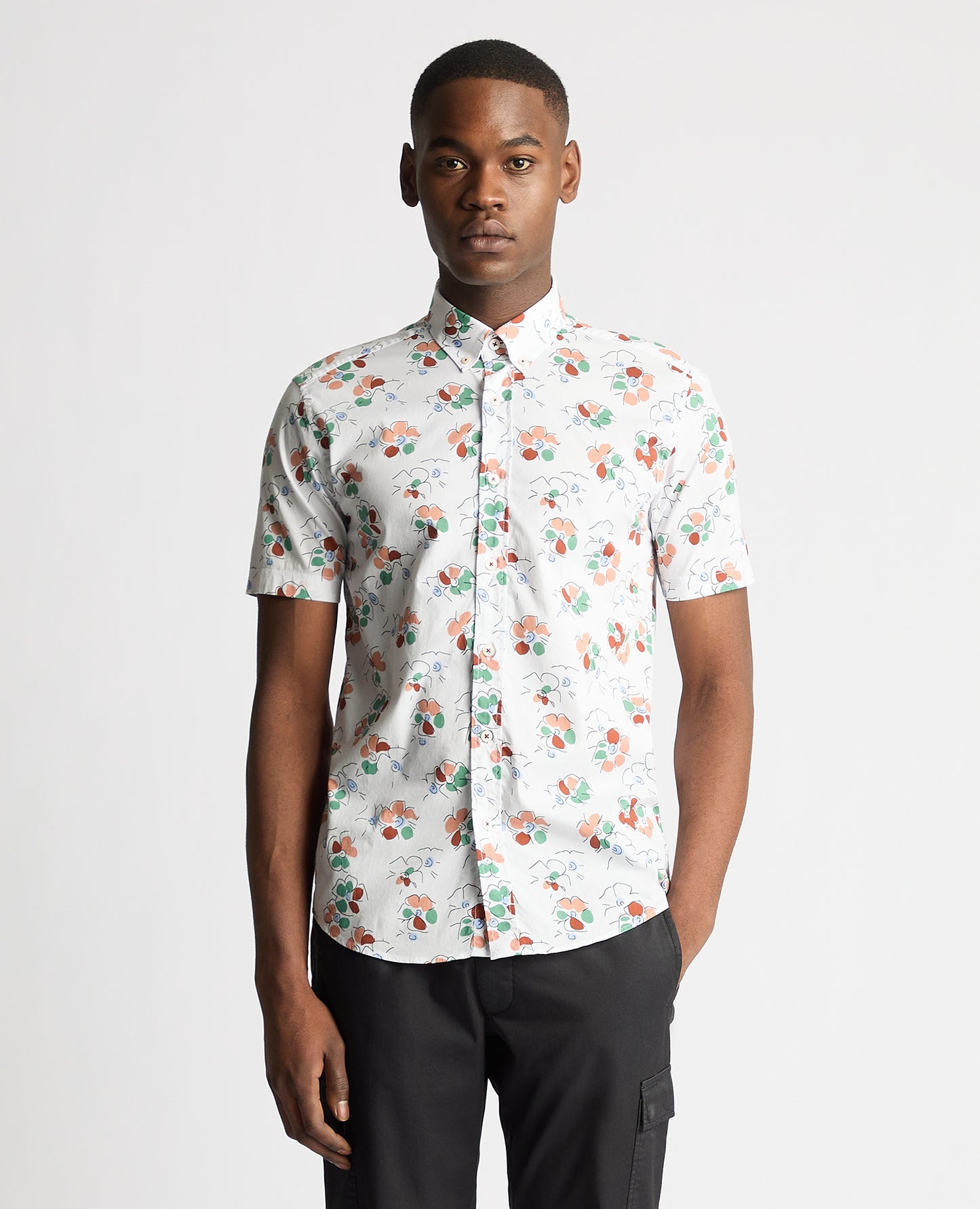 Remus Uomo Short-Sleeve Shirt - Abstract Floral