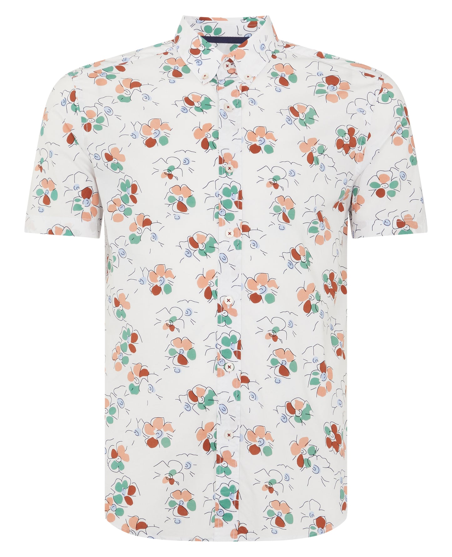 Remus Uomo Short-Sleeve Shirt - Abstract Floral