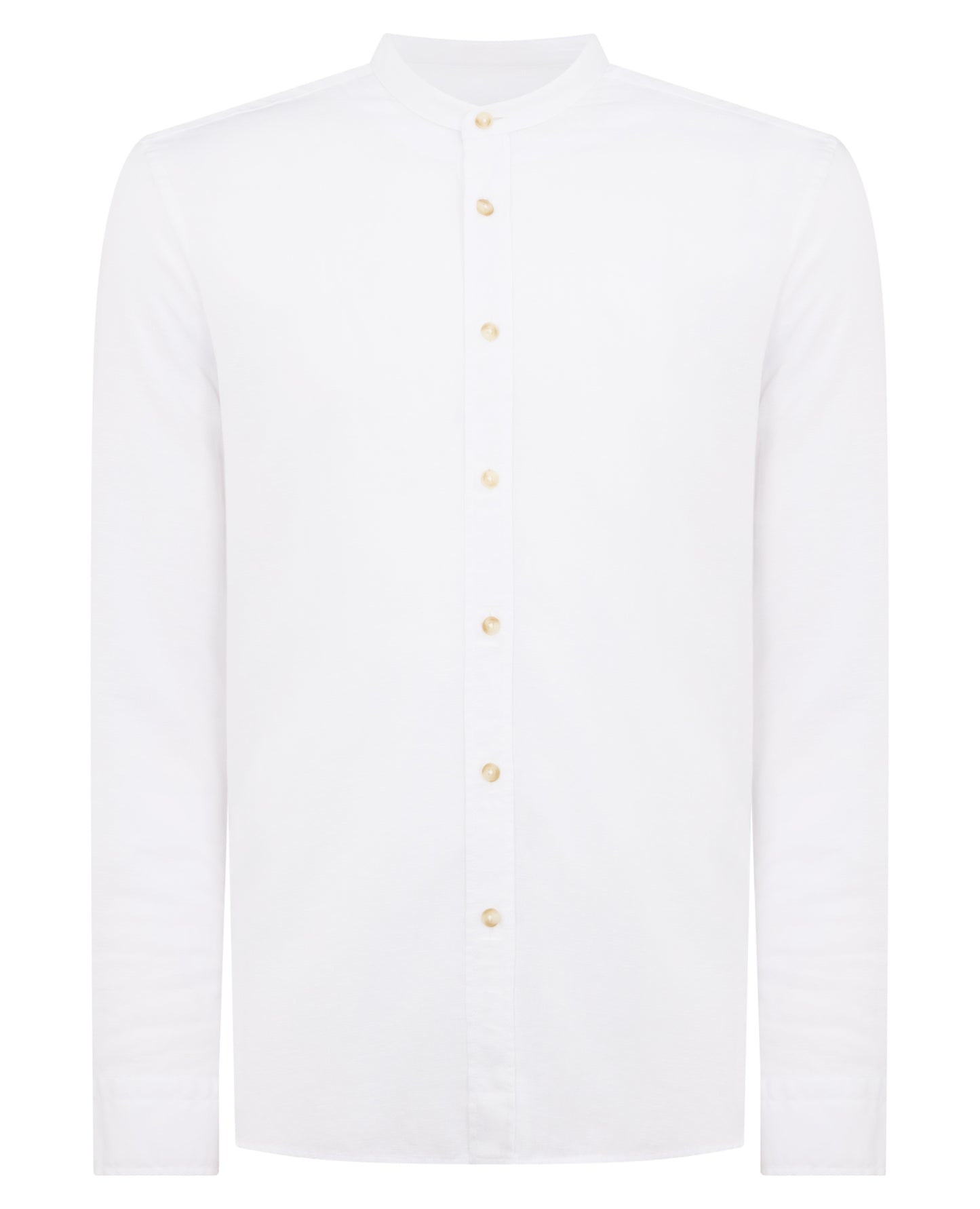 Remus Uomo Cole Regular Fit Grandfather Shirt - White