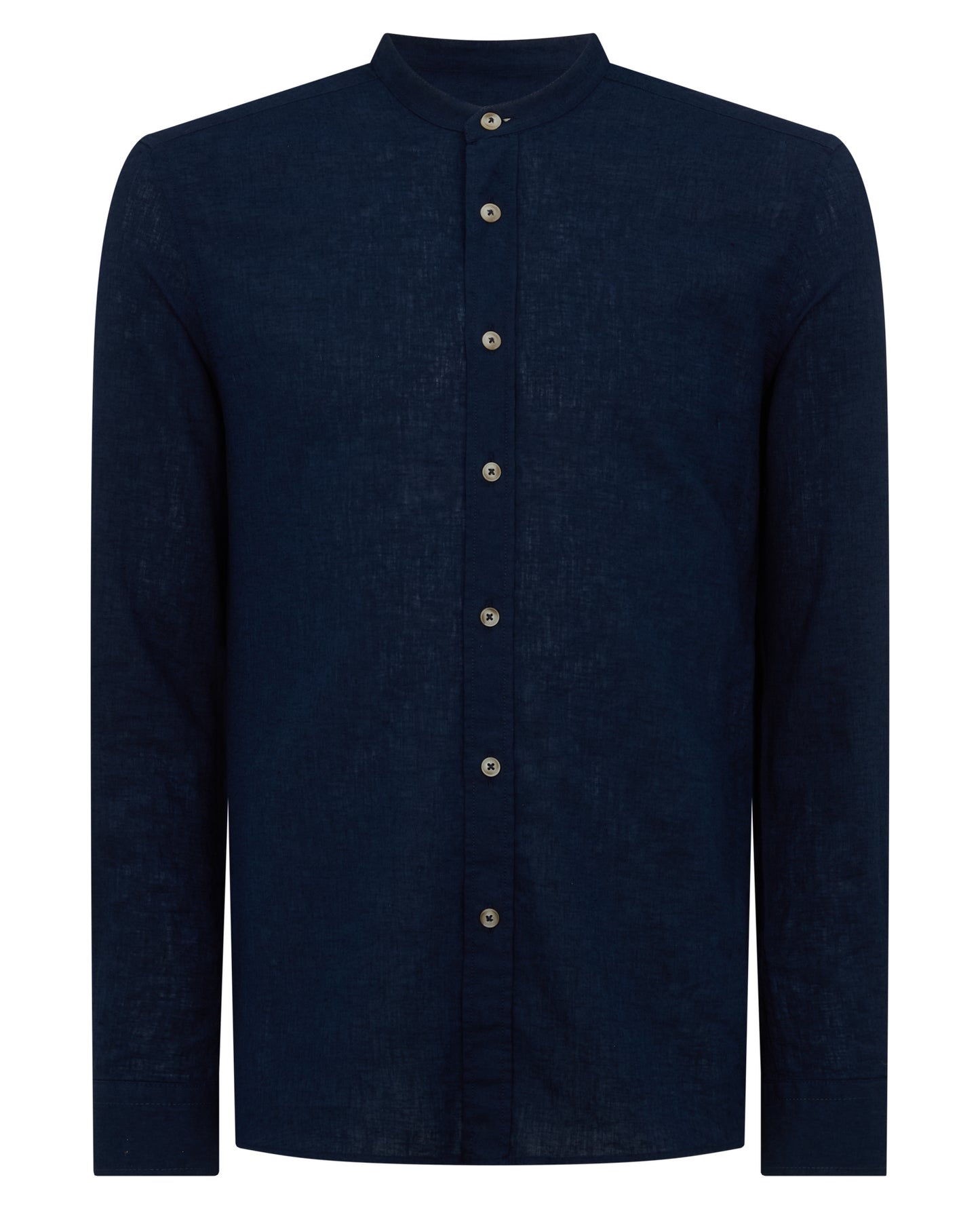 Remus Uomo Cole Grandfather Regular Fit Shirt - Navy