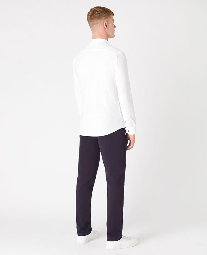 Remus Uomo - Rome/Cole - Grandfather Collar Shirt - White