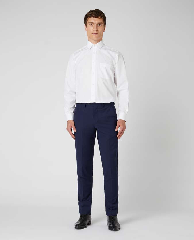 Remus Uomo London Parker Relaxed Fit Cotton-Blend Shirt - White