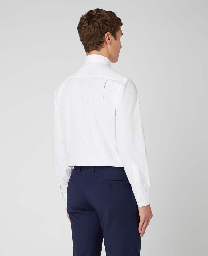 Remus Uomo London Parker Relaxed Fit Cotton-Blend Shirt - White