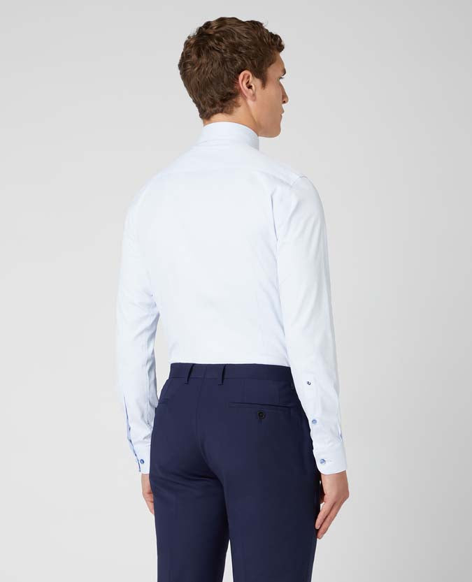 Remus Uomo Slim-Fit Kirk Formal Shirt - Blue