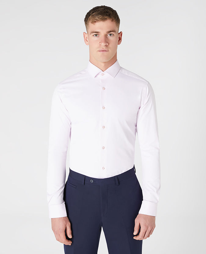 Remus Uomo Slim-Fit Kirk Formal Shirt - Pink
