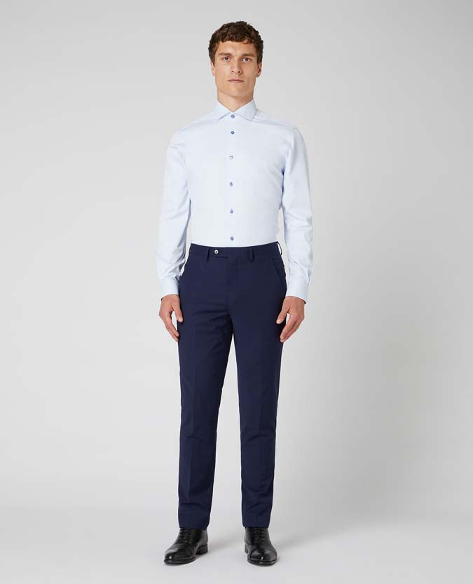 Remus Uomo Frank Tapered Shirt - Blue