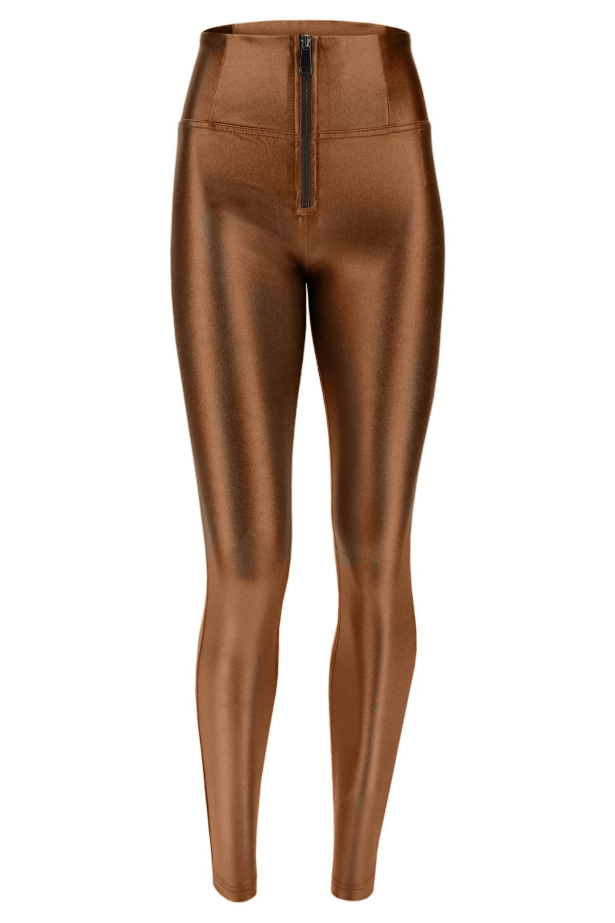 Freddy Faux Leather High Rise - Bronze Metallic