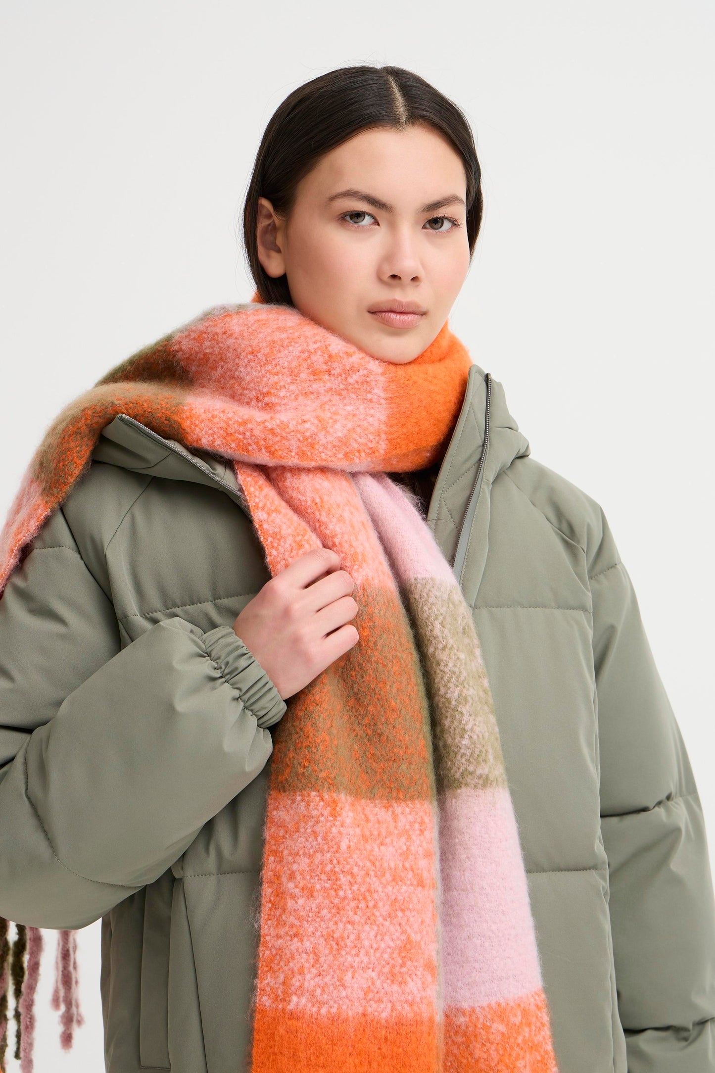 ICHI Agge Scarf - Tangerine Tango