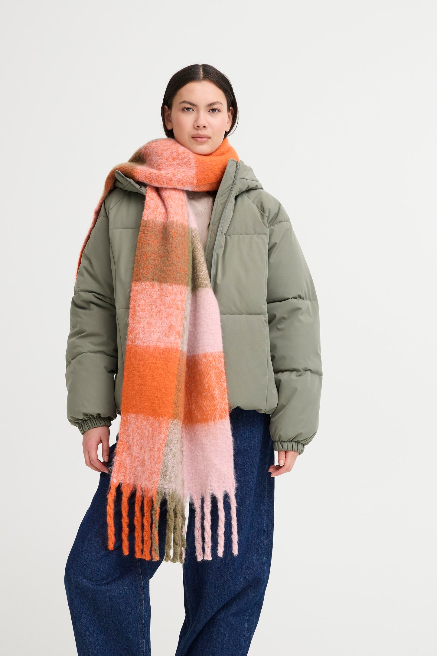 ICHI Agge Scarf - Tangerine Tango