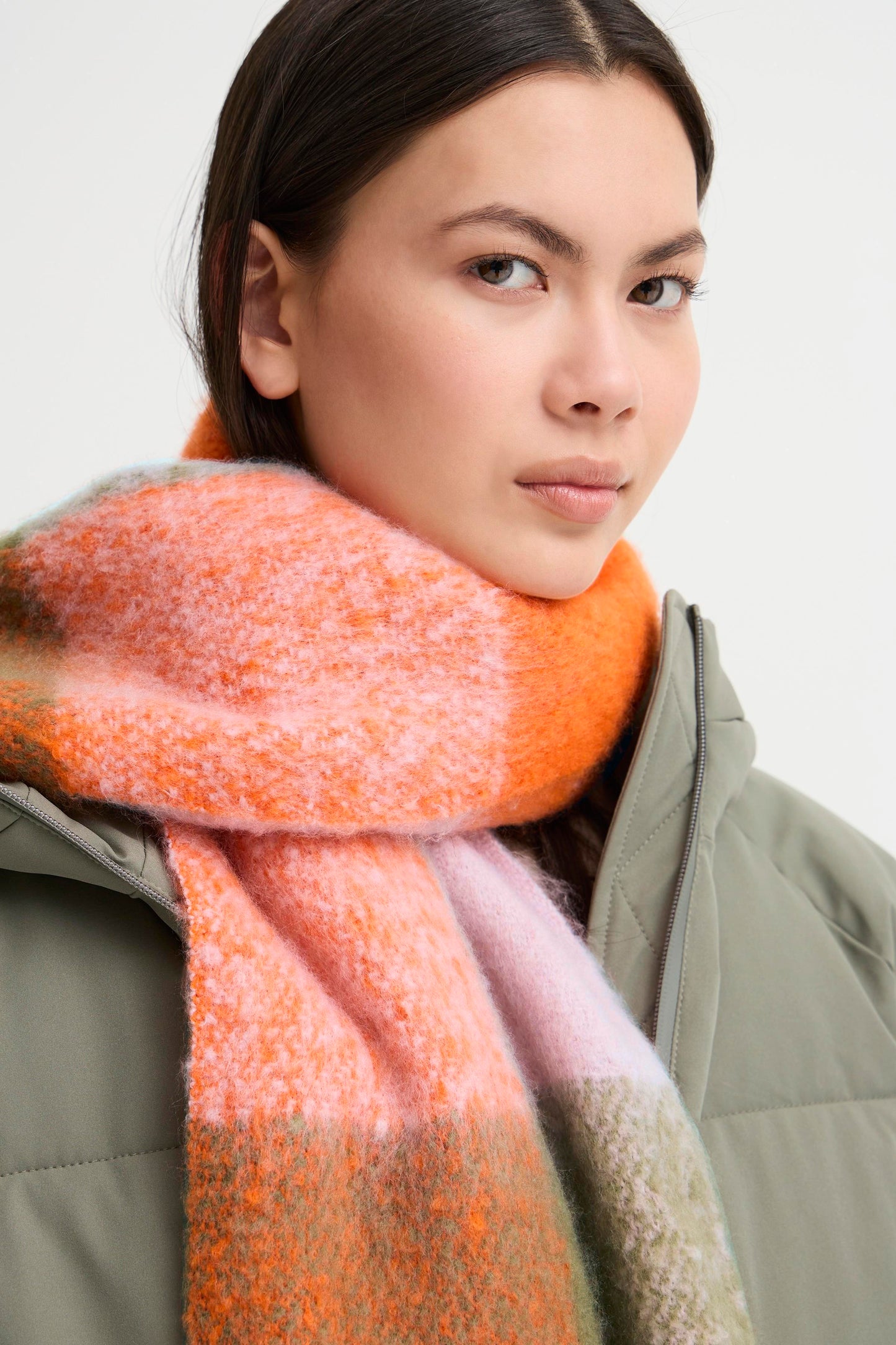 ICHI Agge Scarf - Tangerine Tango