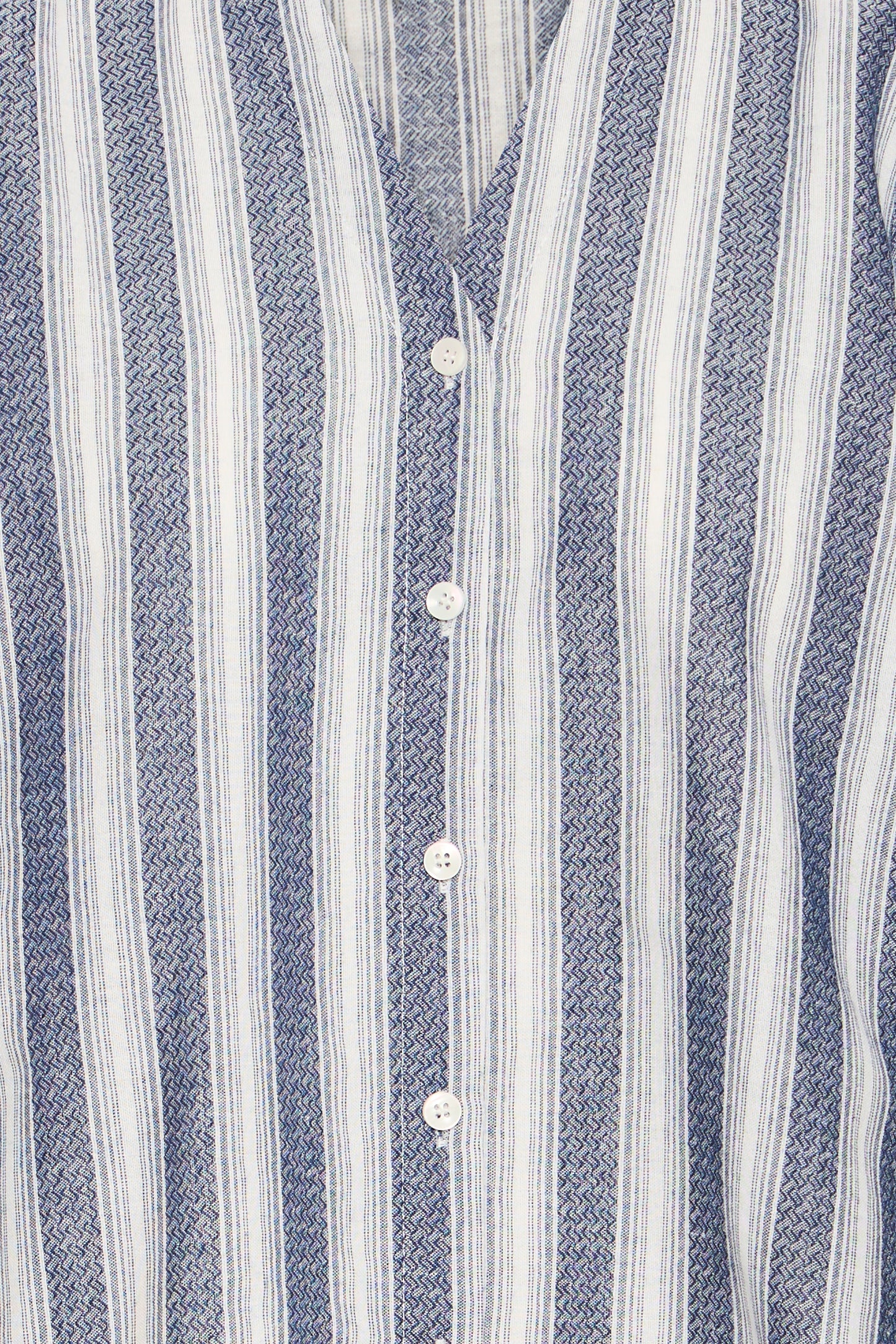 ICHI IHXISLA Long Sleeve Striped Blouse - Medieval Blue