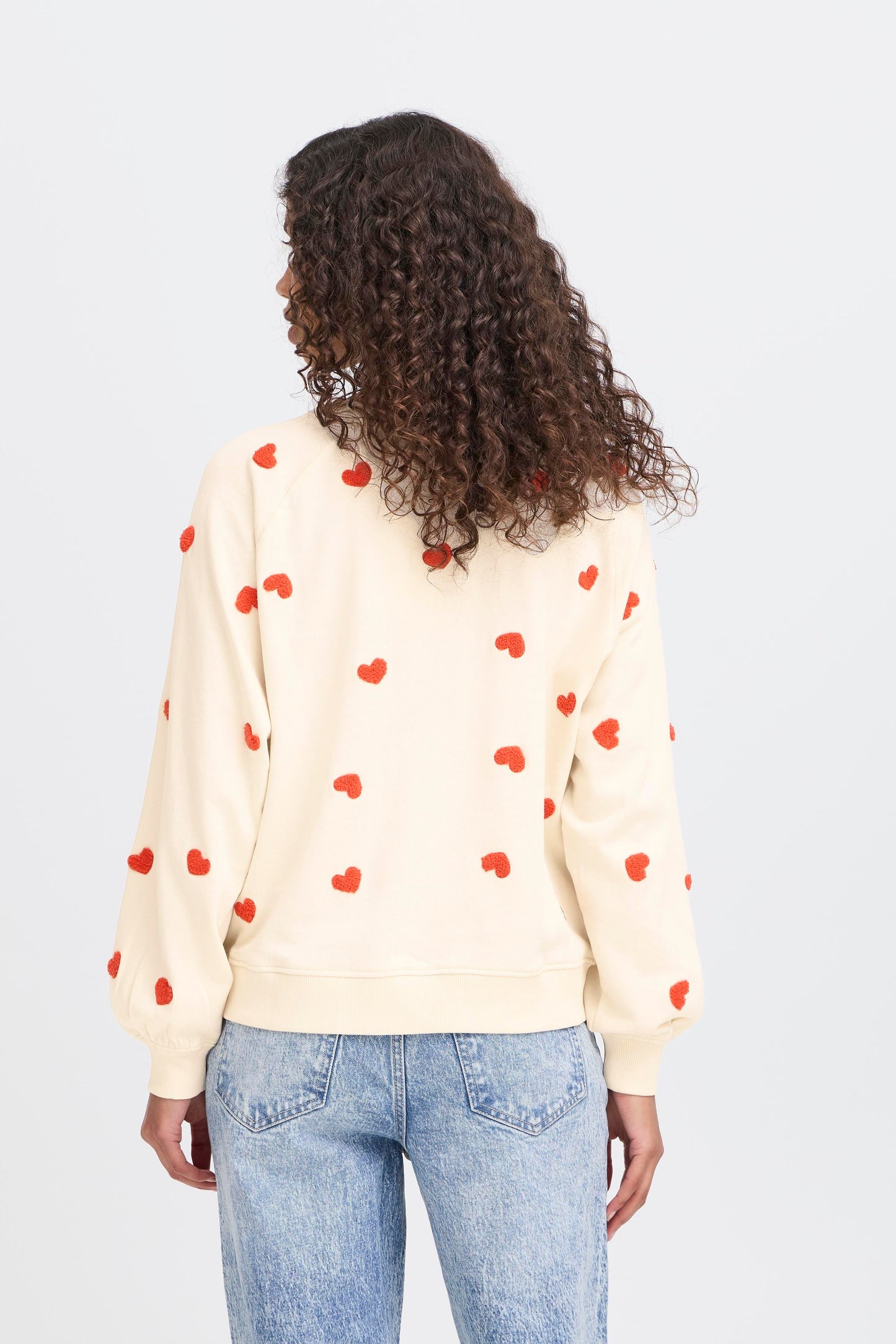 ICHI IHkasura Heart Sweatshirt - Tangerine