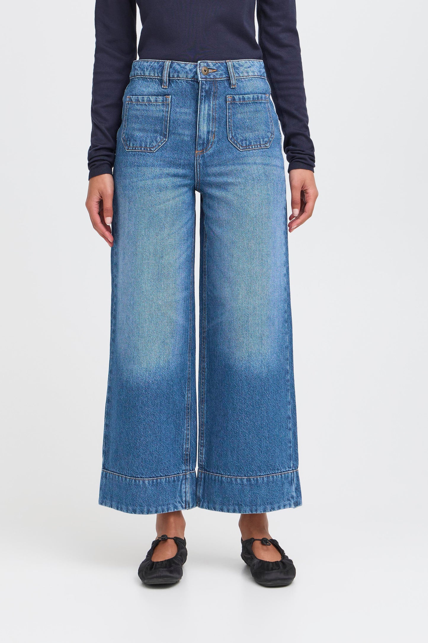 ICHI IHpamala Wide Leg Jean