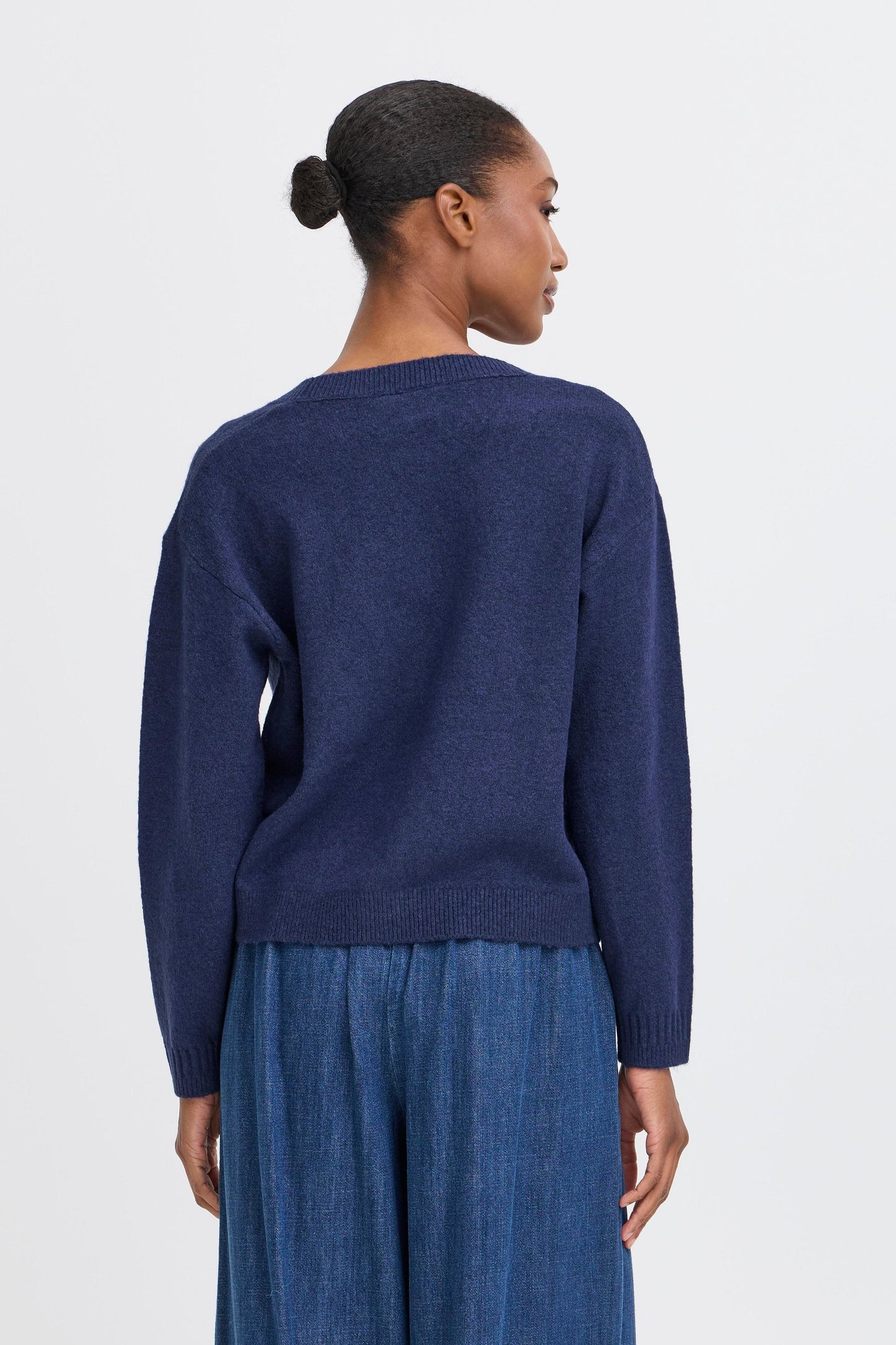 ICHI Dasila Knit Cardigan - Marine