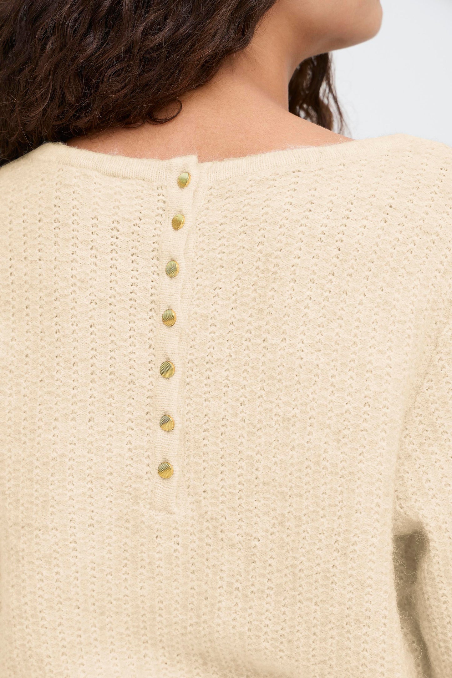 ICHI Asdis Jumper - Oatmeal Melange