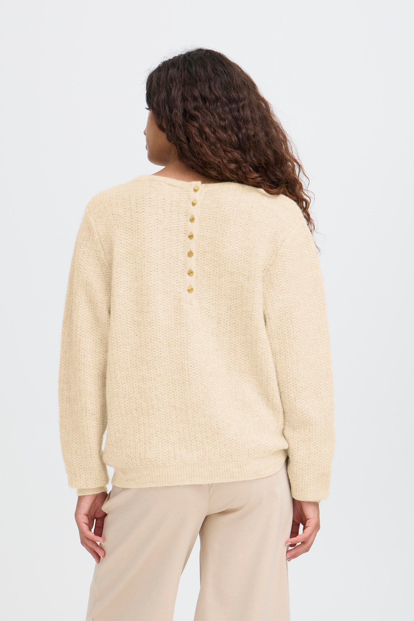 ICHI Asdis Jumper - Oatmeal Melange