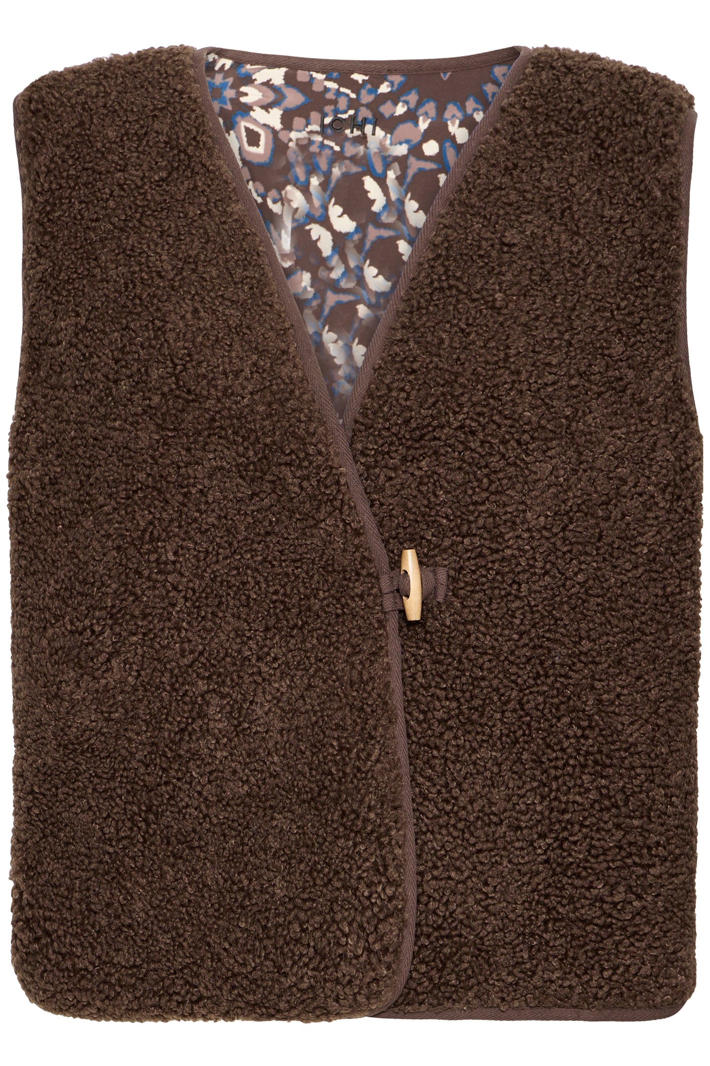 ICHI Gozima Waistcoat - Coffee Bean