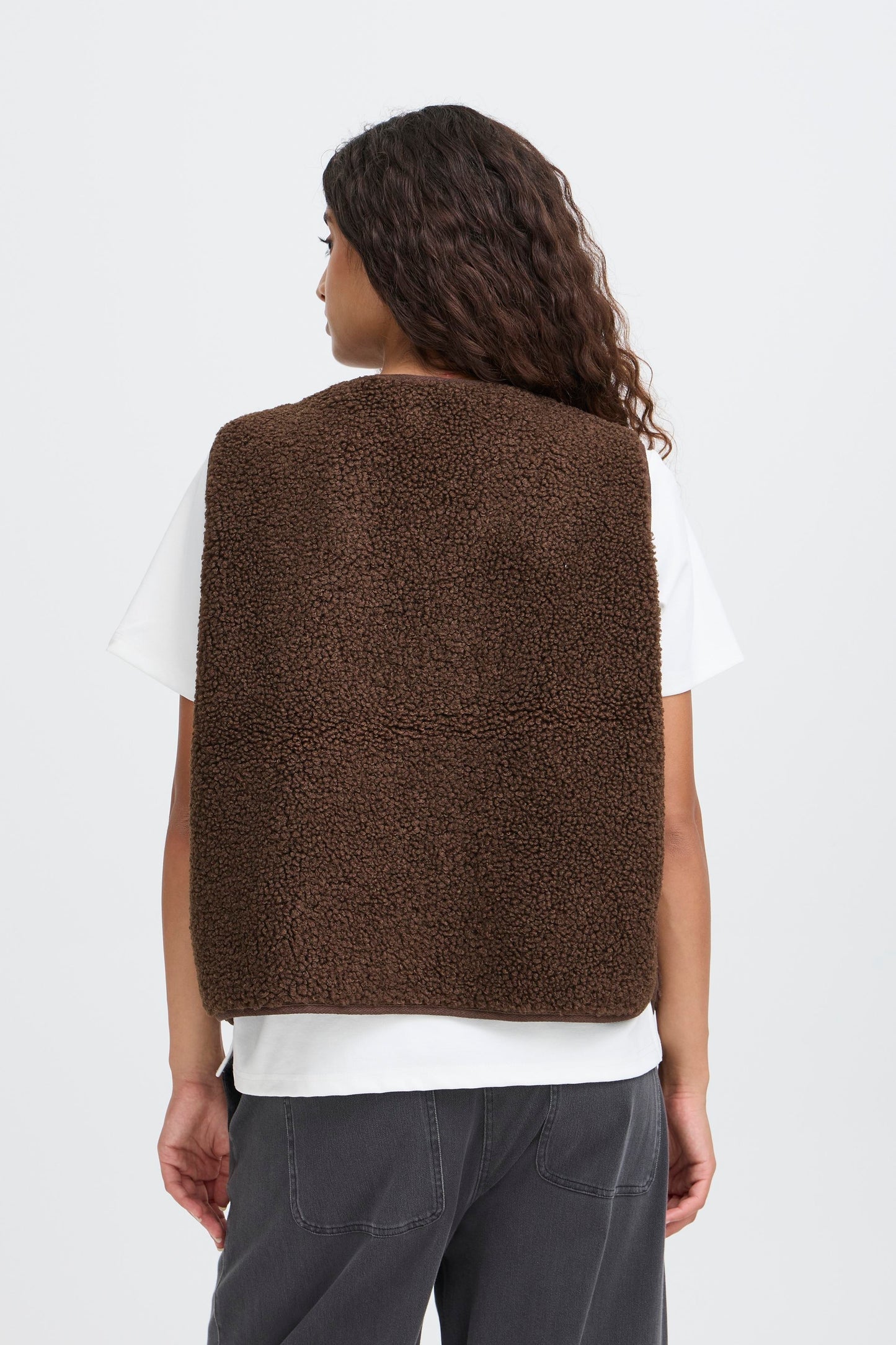 ICHI Gozima Waistcoat - Coffee Bean