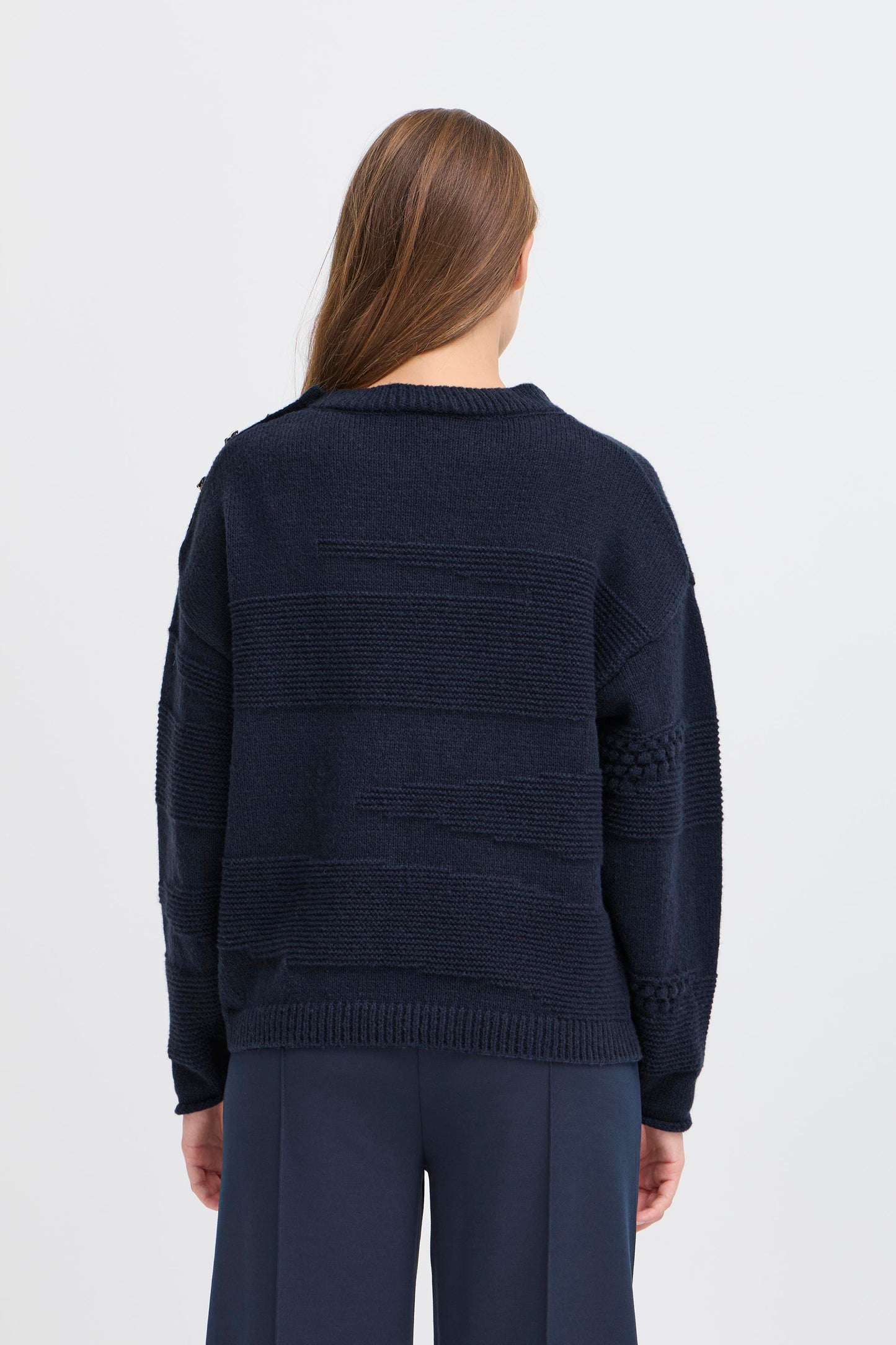 ICHI Ihastra Knit Jumper - Navy