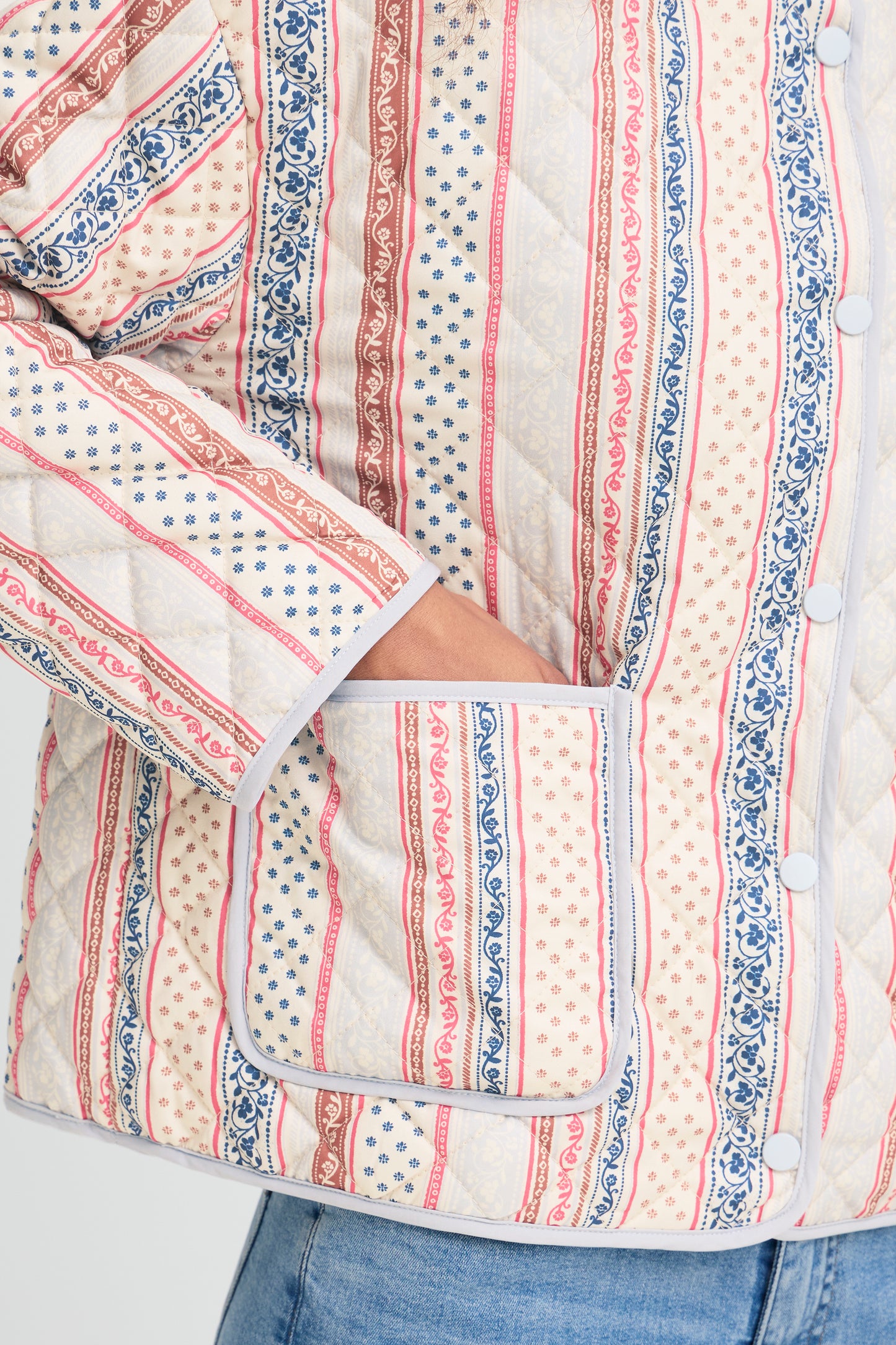 ICHI IHLivanta Quilted Print Jacket