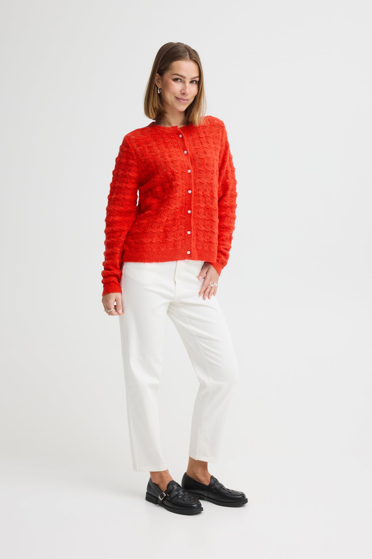 ICHI IHbaila Cardigan - Red