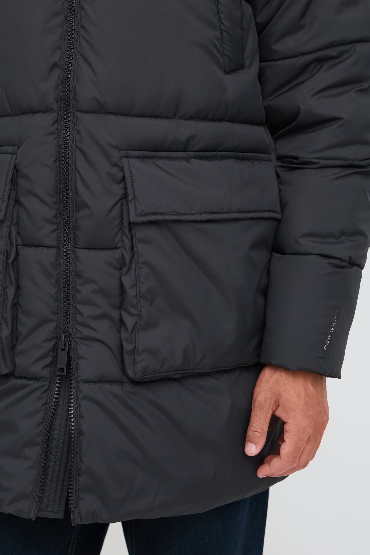 Casual Fridays Newton Long Puffer - Black