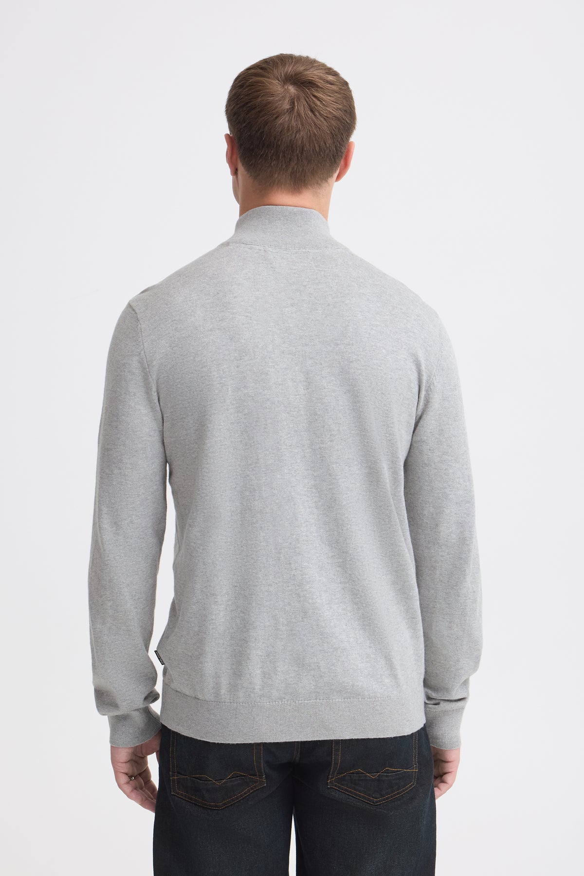 Blend BHbagge Half Zip Jumper - Marl Grey