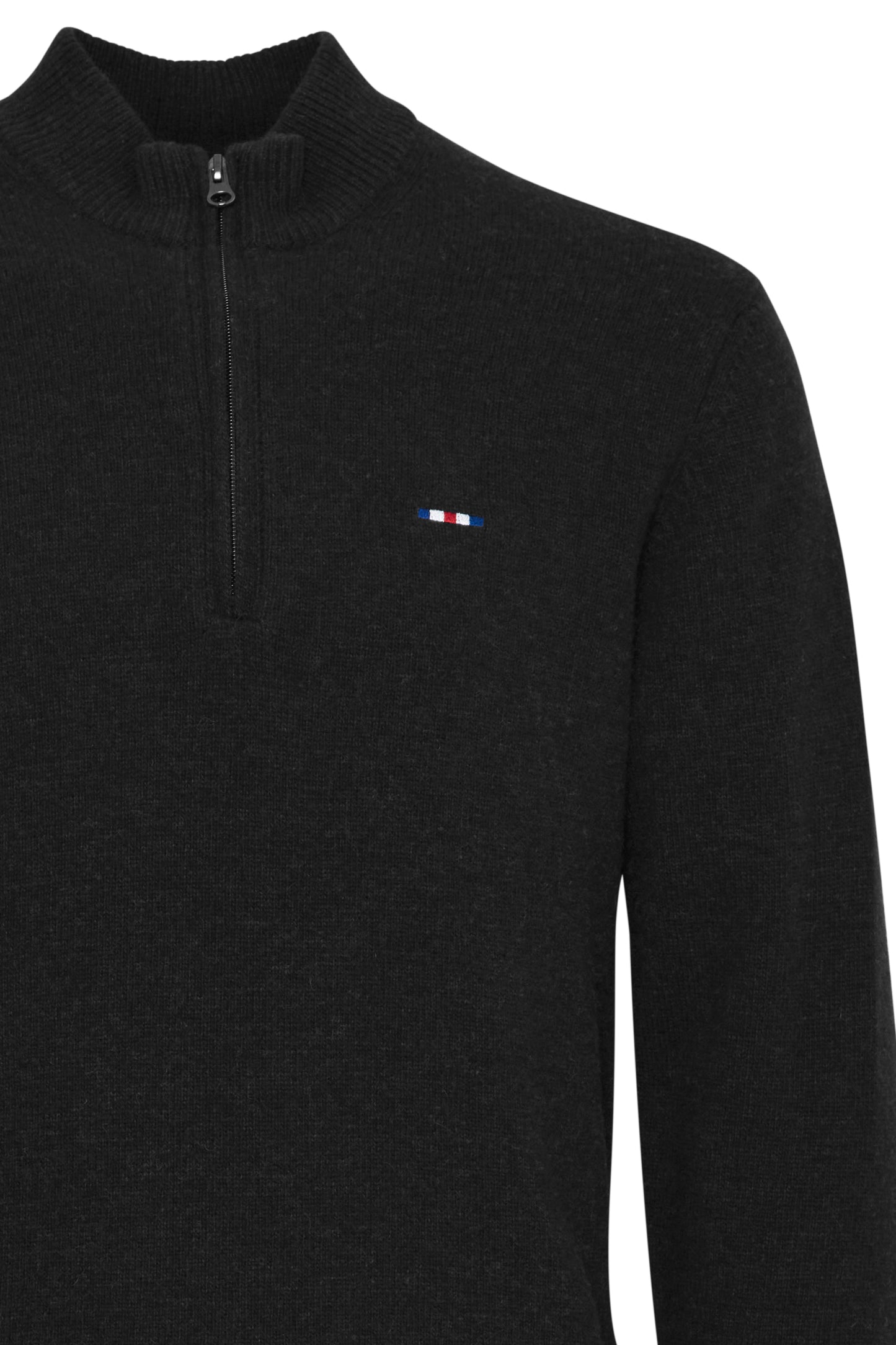 FQ1924 Lambswool Half Zip Knit - Black