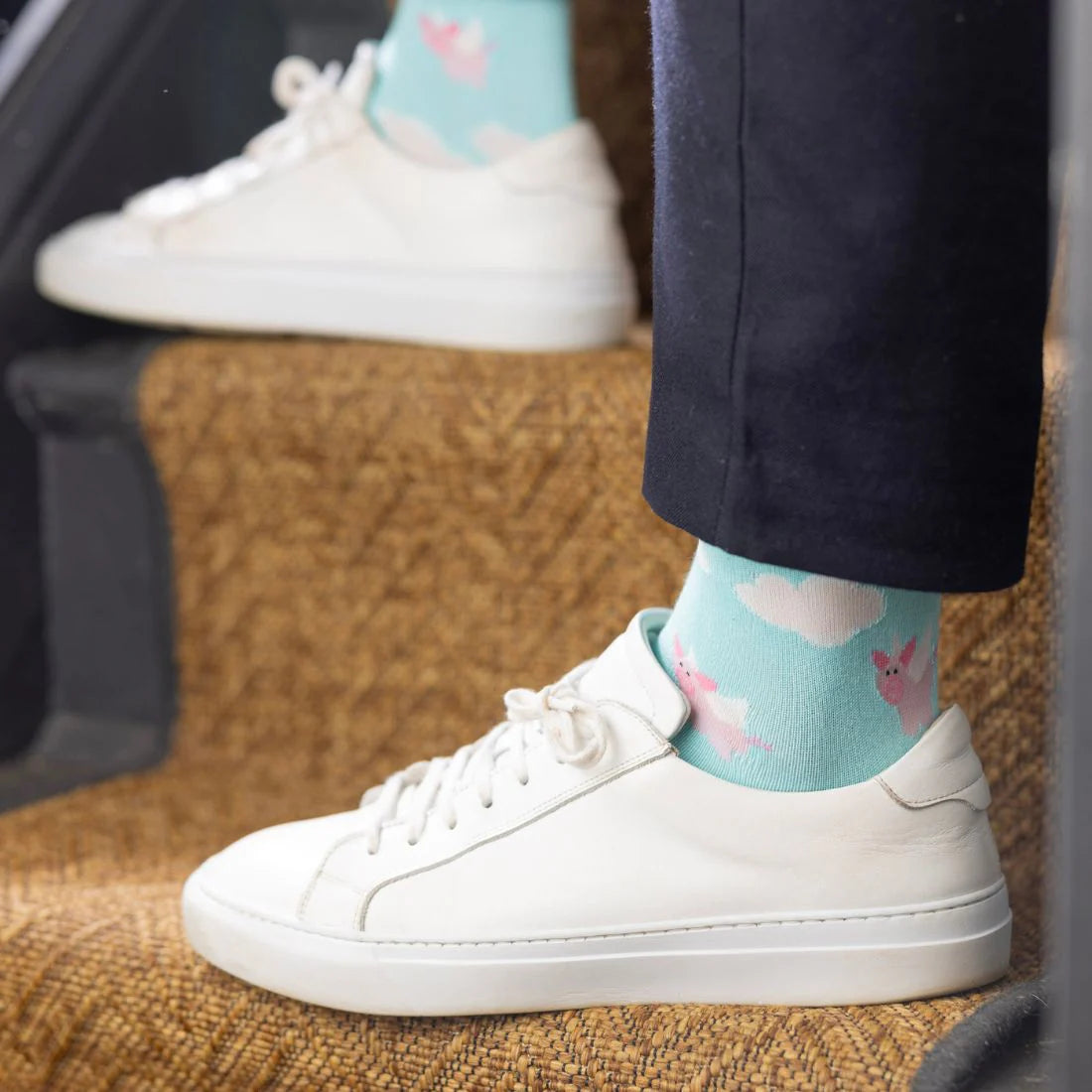 Swole Panda Bamboo Sock - Flying Pig