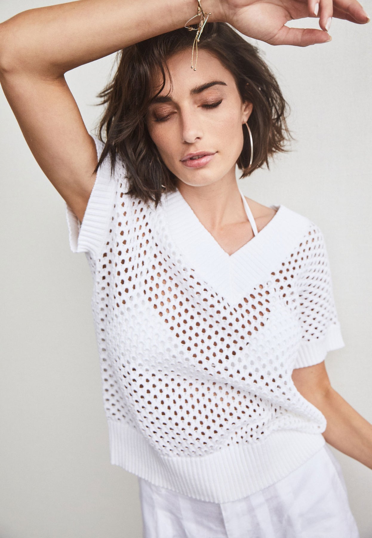 Fynch Hatton Crochet tank top - White