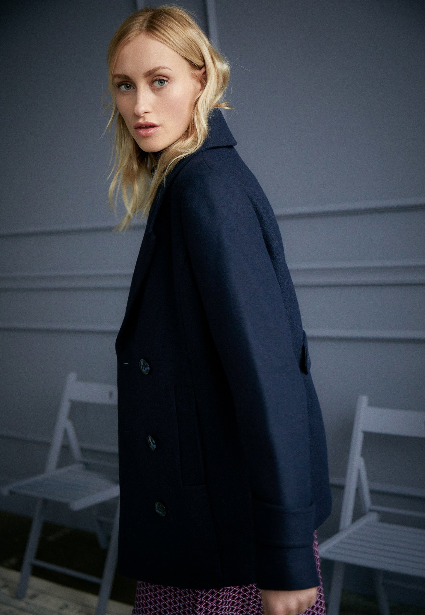 Fynch Hatton Caban Jacket - Navy