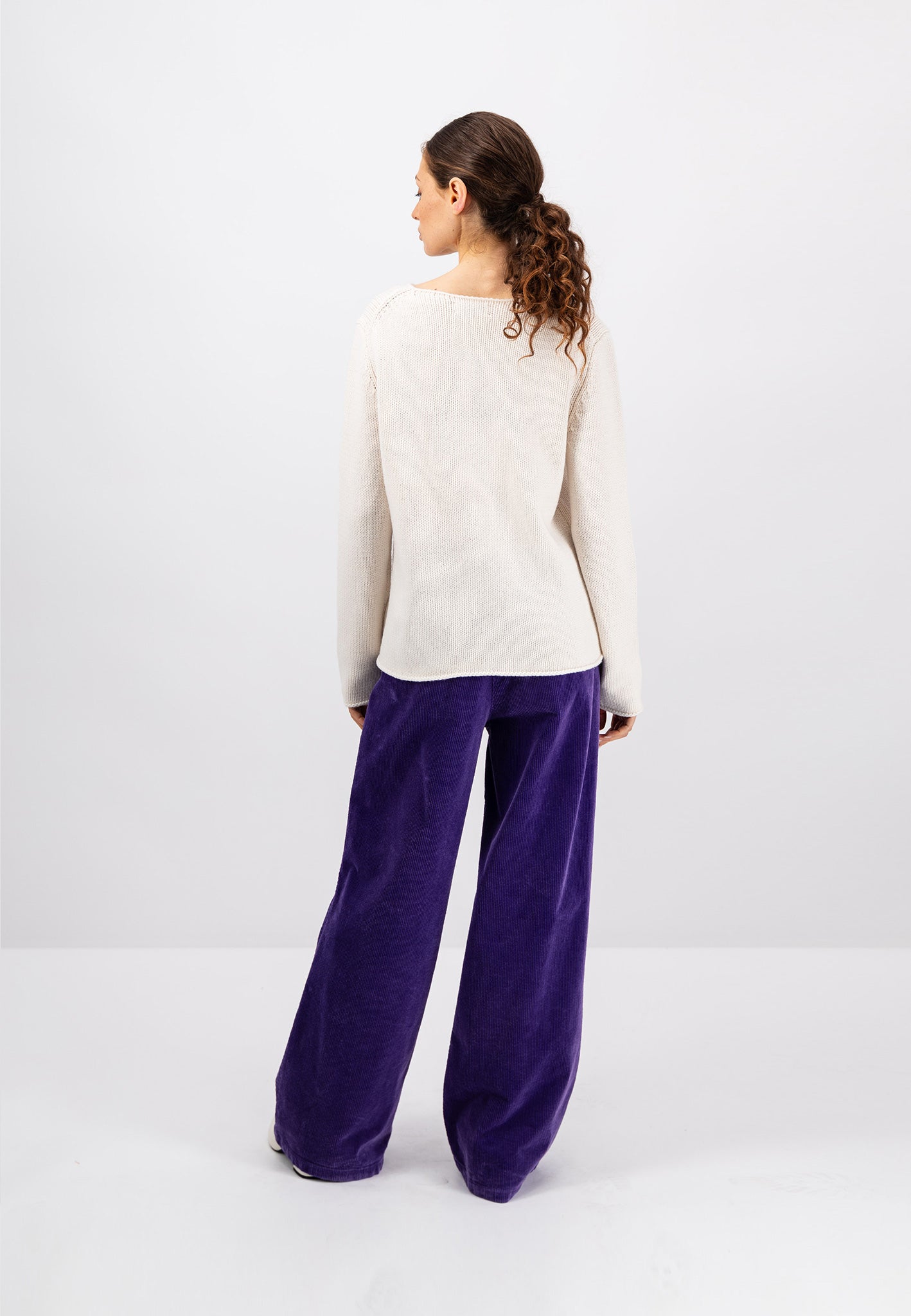 Fynch Hatton Wide Leg Corduroy Pants - Purple