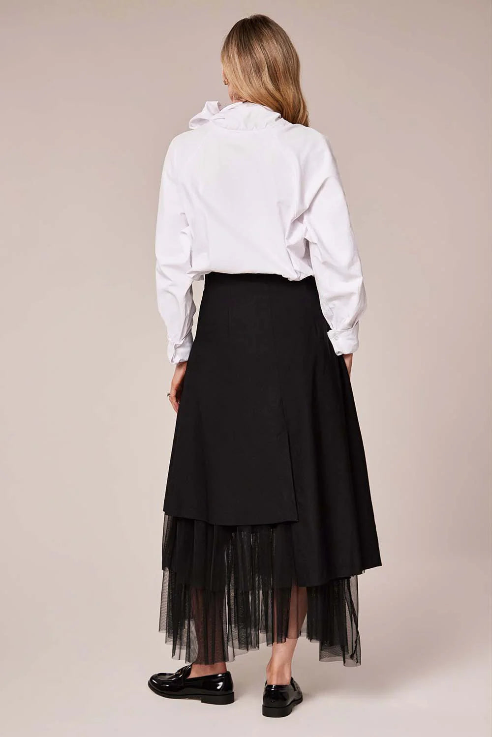 Deck Tulle Layered Skirt - Black