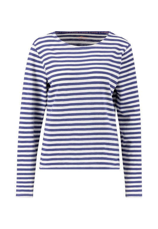 Fynch Hatton Striped Long Sleeve Top - Blue/Purple