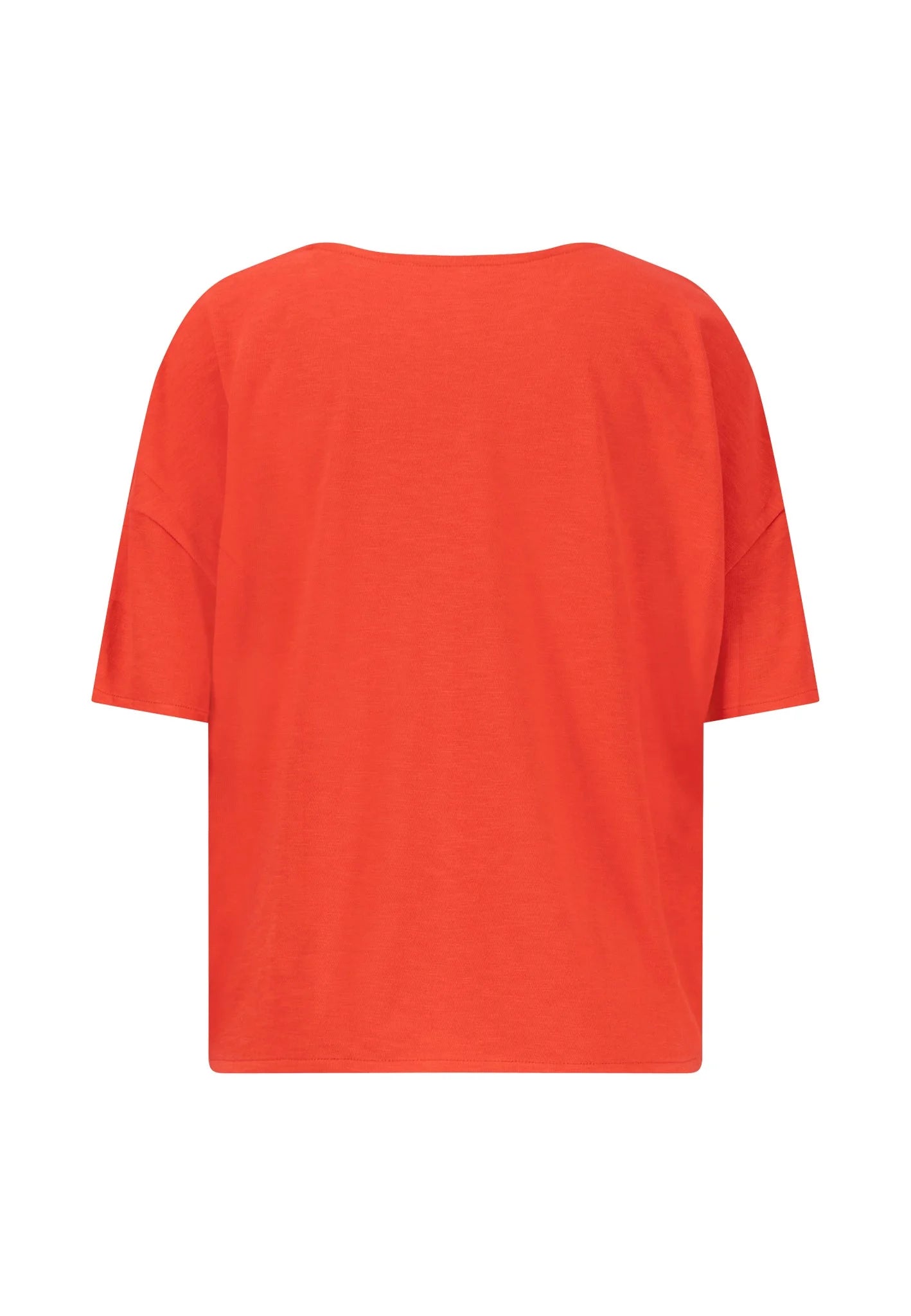Fynch Hatton V-Neck Slub Tee - Summer Red