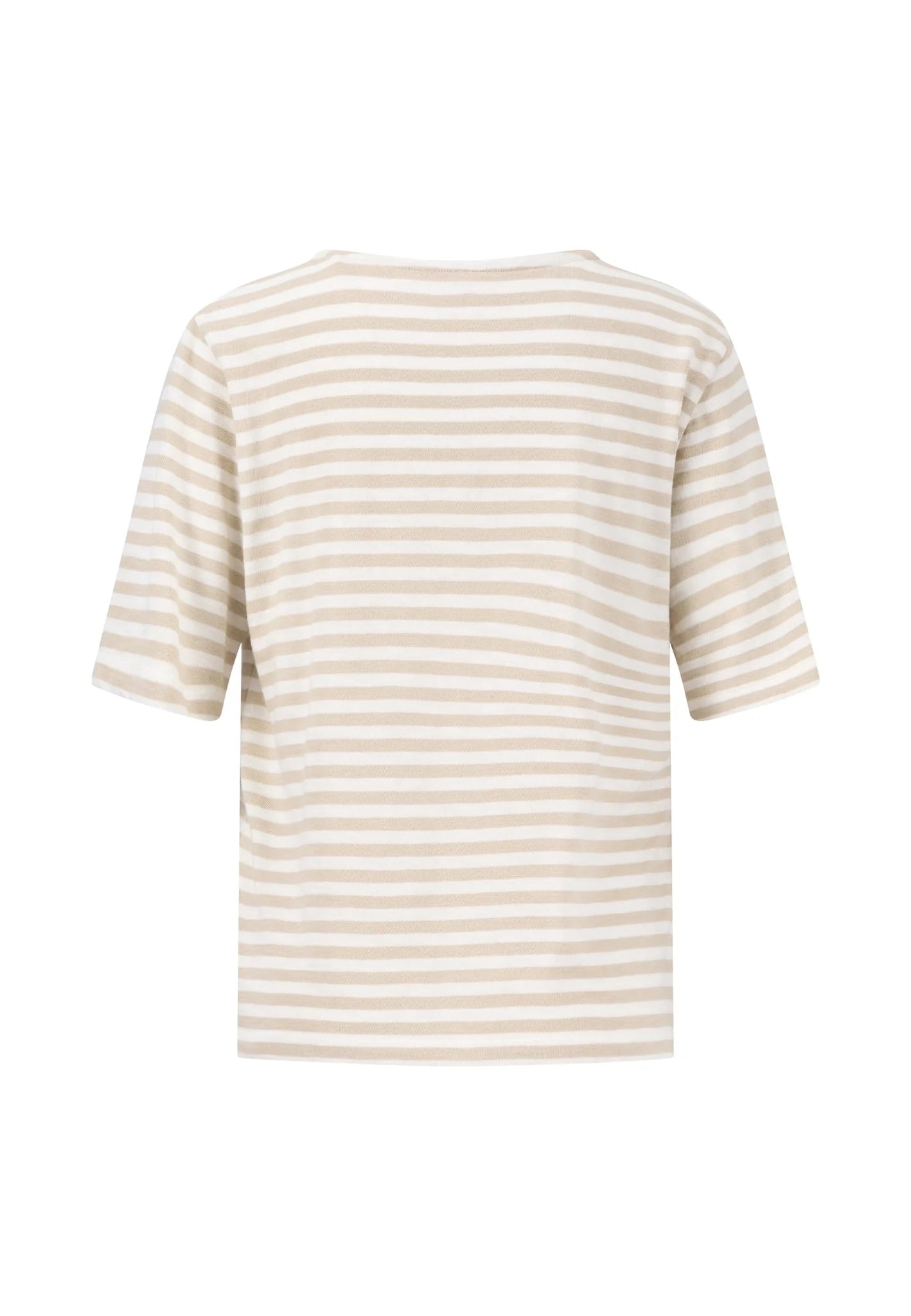 Fynch Hatton Slub Stripe Tee - Sand