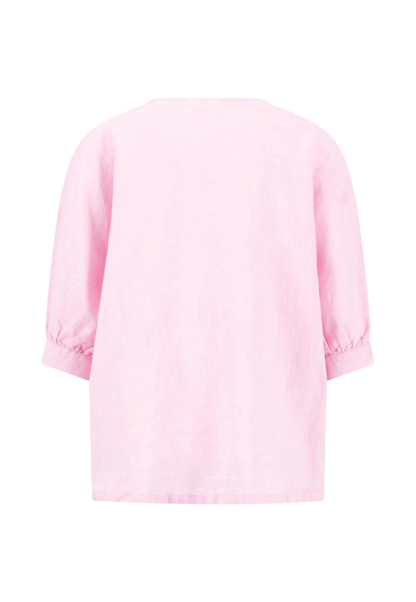 Fynch Hatton Ruffel Bind Linen Blouse - Sorbet Rose