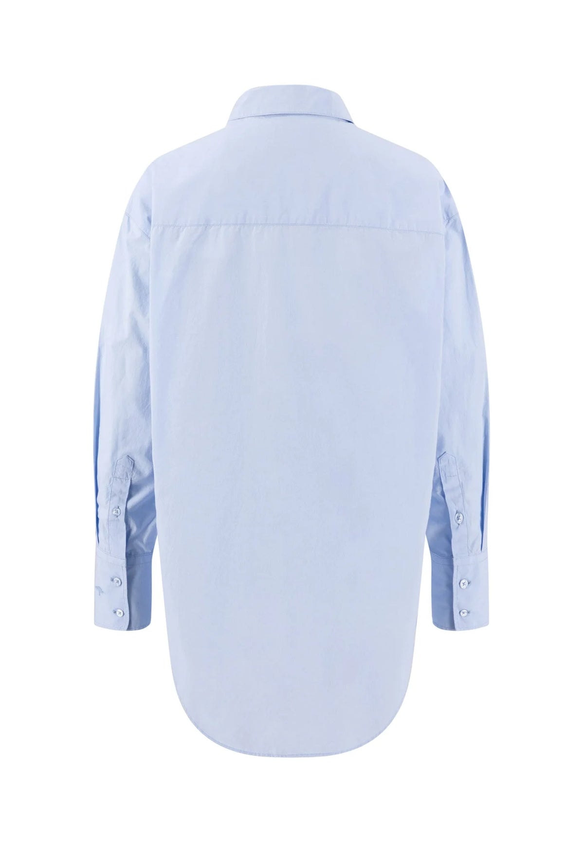 Fynch Hatton Blouse Long Light Cotton - Powder Blue