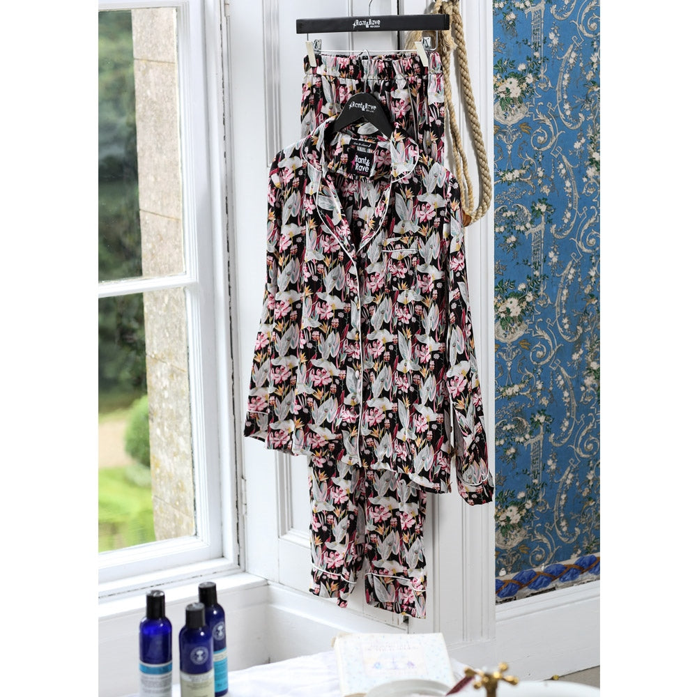 Rant & Rave Pippa Pyjama Set - Black Floral