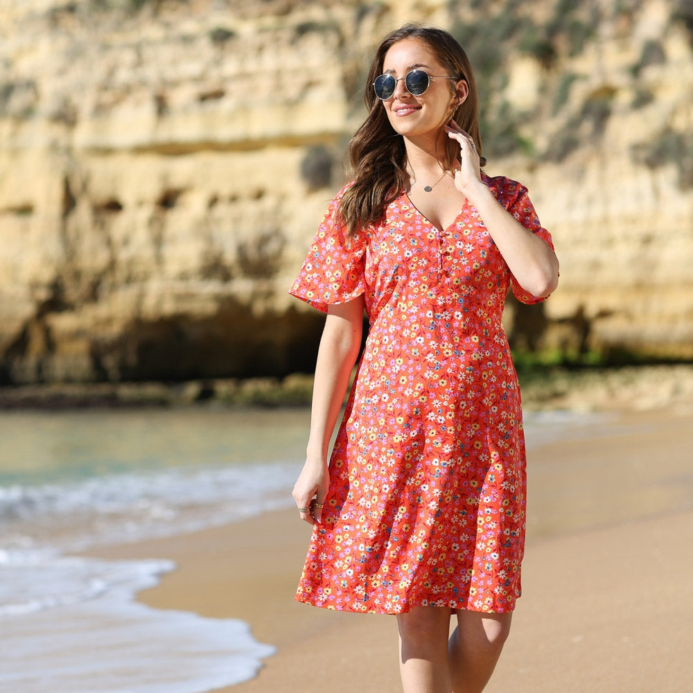 Rant & Rave Ava Floral Dress - Coral