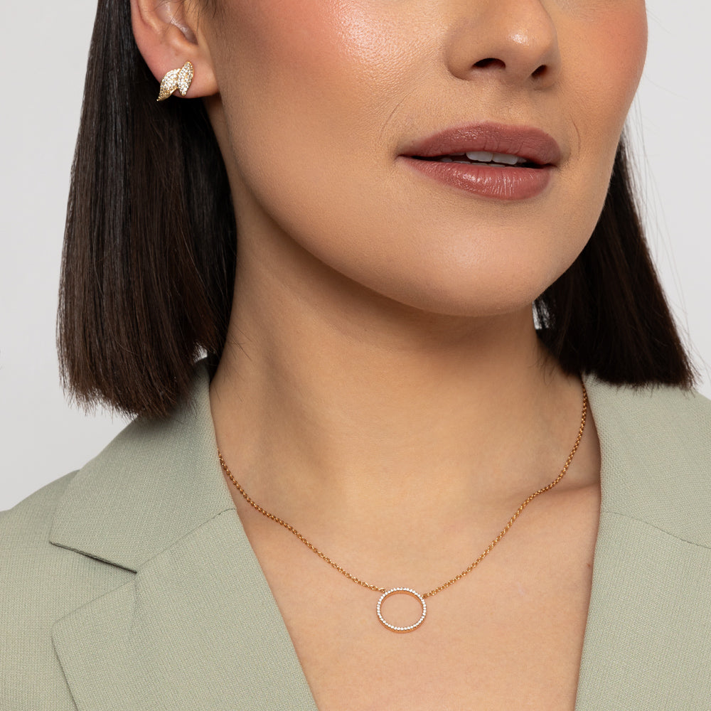 Knight & Day Gold Duo Leaf Earrings
