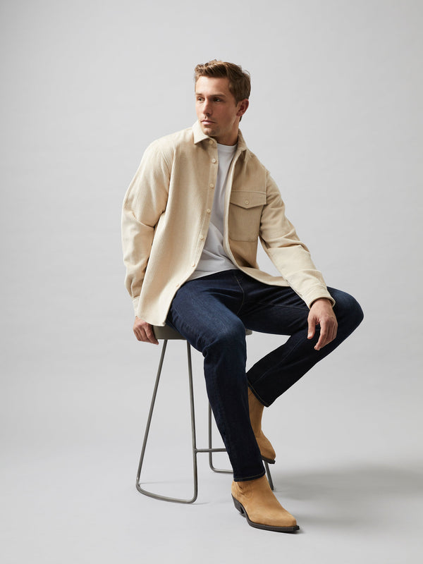 French Connection Cord Shacket - Stone