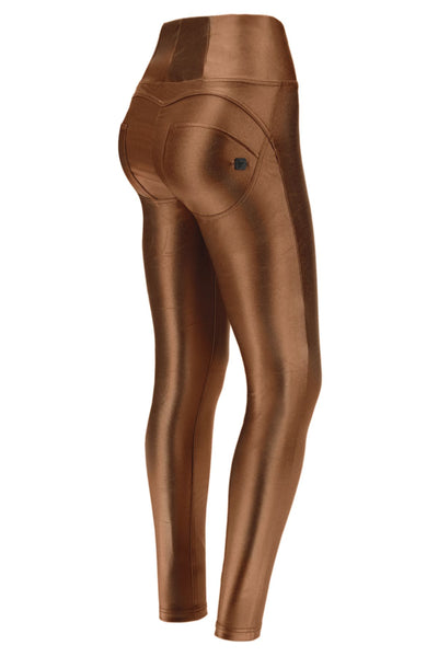 Freddy Faux Leather High Rise - Bronze Metallic