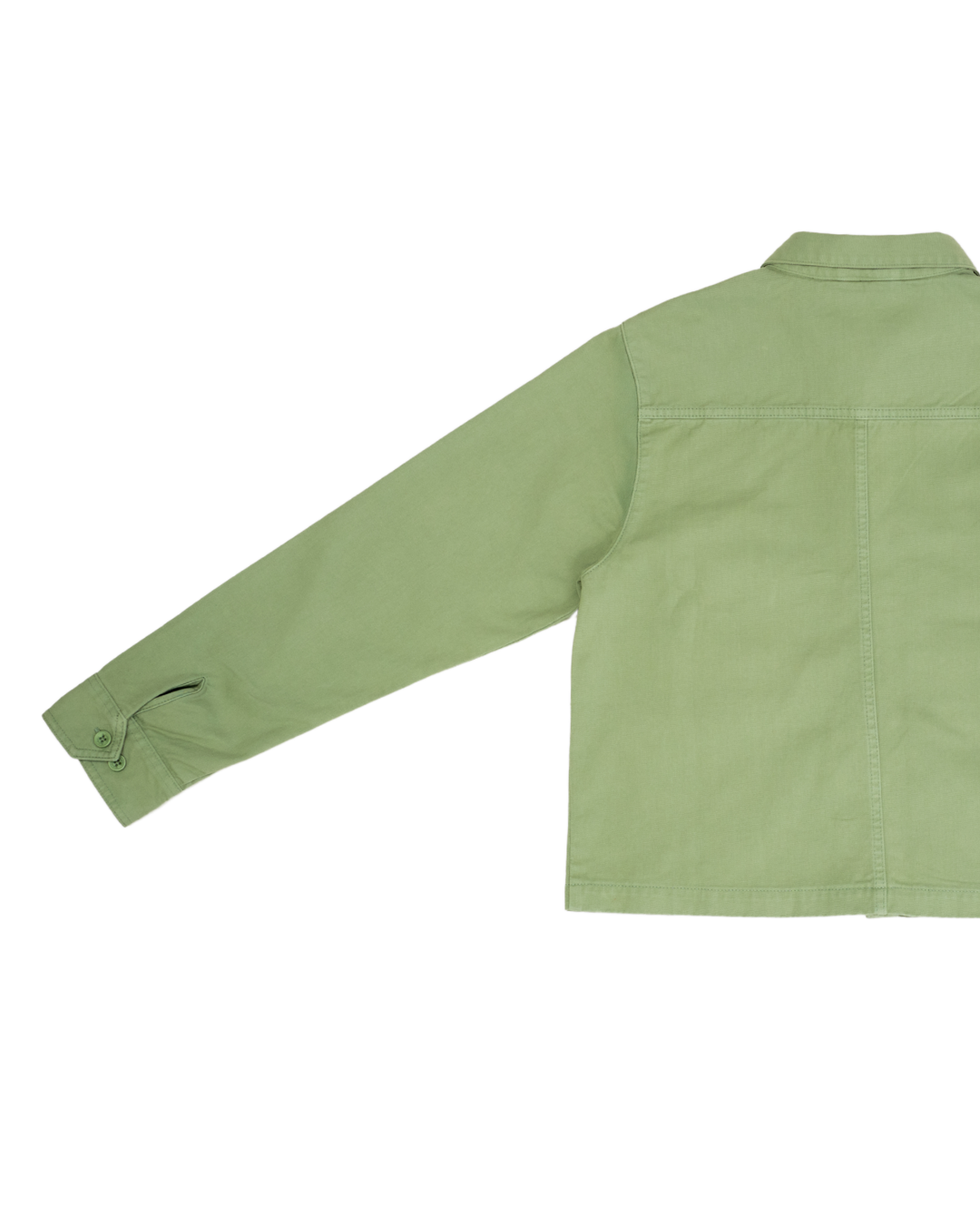 Green jacket on a white background