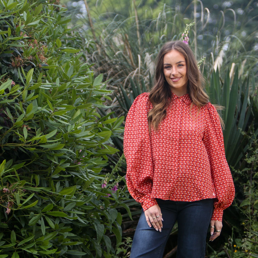 Rant & Rave Caprice Shirt - Coral