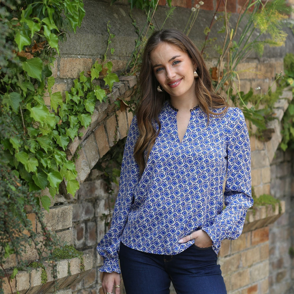 Rant & Rave Martha Top - Blue