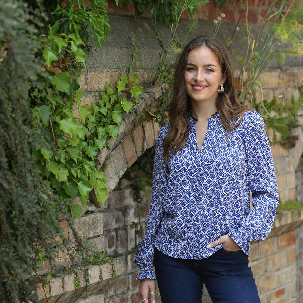 Rant & Rave Martha Top - Blue
