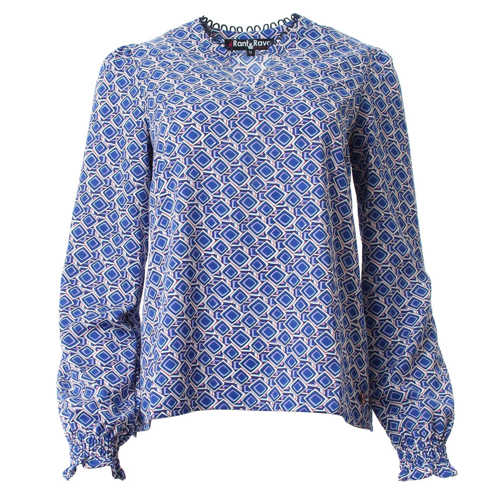 Rant & Rave Martha Top - Blue