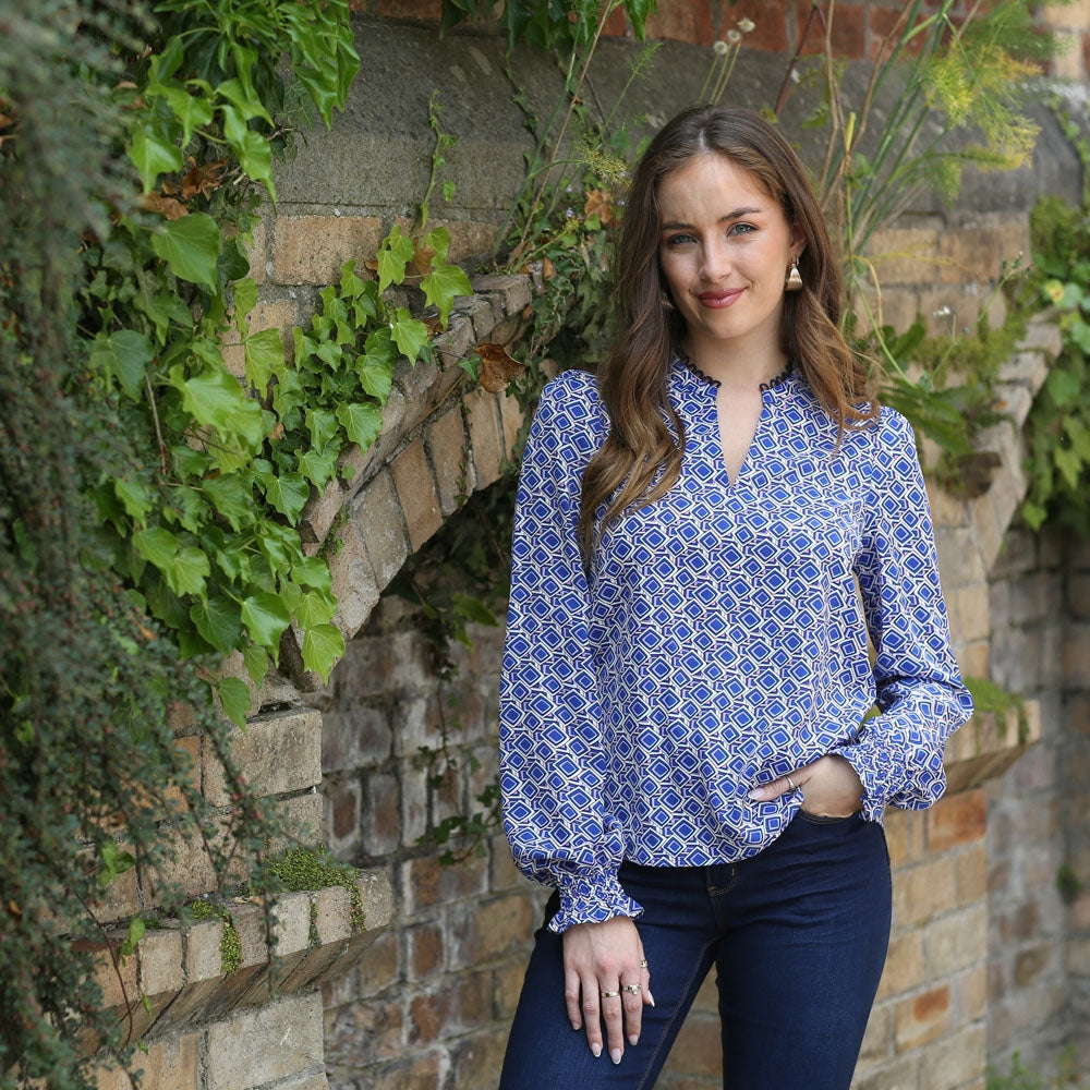 Rant & Rave Martha Top - Blue