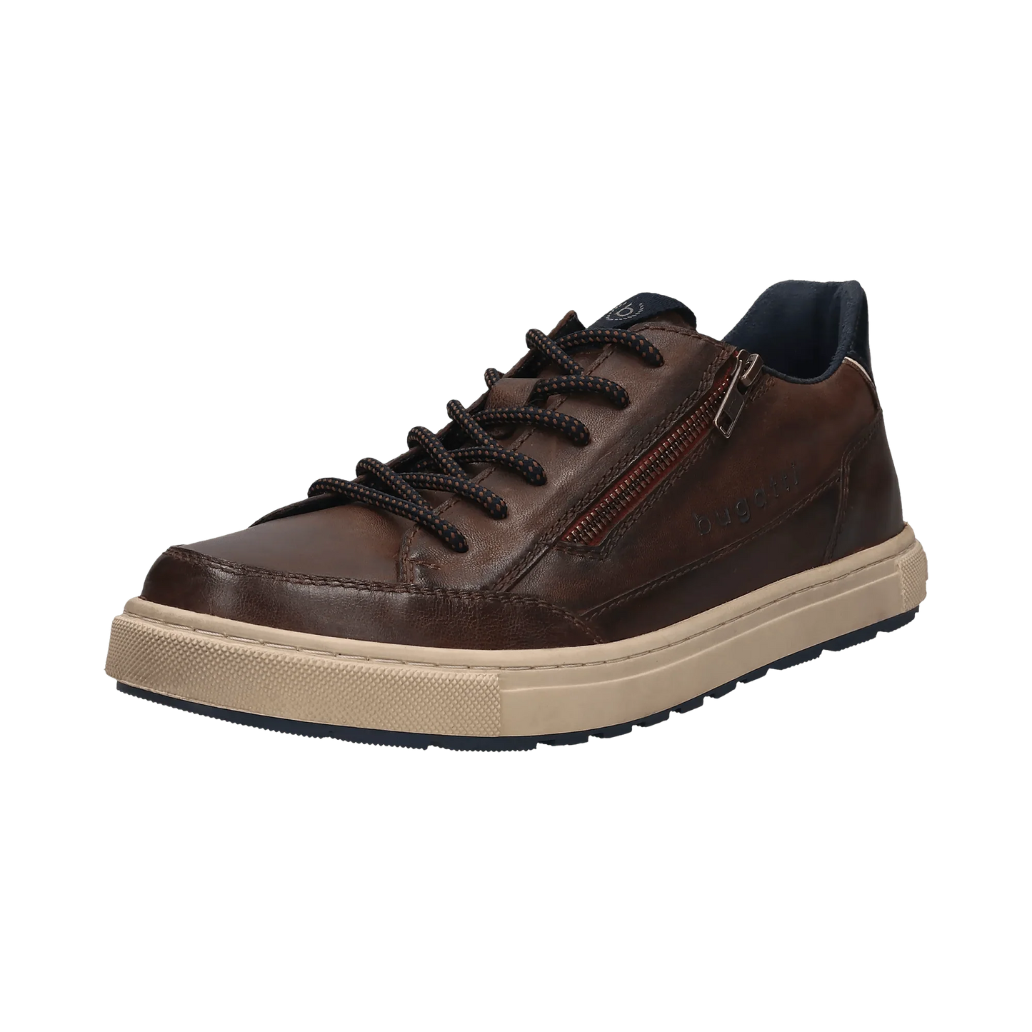 Bugatti Casual Leather Lace Up Shoe - Dark Brown